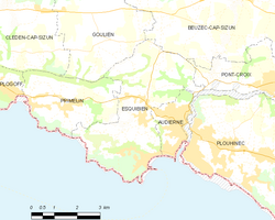 Map commune FR insee code 29052